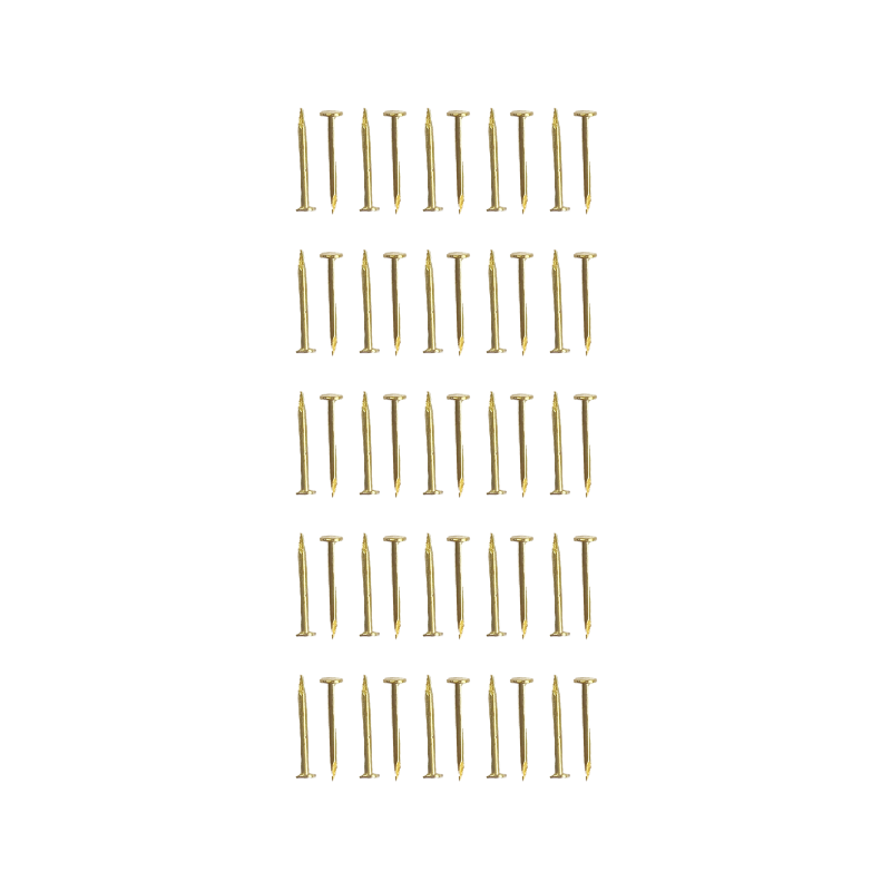 Dolls House 9mm Brass Pins Nails Pack of 50 Miniature 1:12 Scale DIY Hardware 