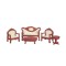 Dolls House Living Room Furniture Set Suite 1:24 Half Inch Scale