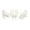 Dolls House White Patio Set Adirondack Miniature Wooden Garden Furniture 1:12