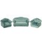 Dolls House Teal Velvet Sofa and 2 Armchairs Miniature Living Room Furniture Set