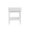 Dolls House White Retro Side Table with Shelf Modern Living Room Furniture