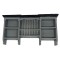 Dolls House Black & Grey Wall Cupboard with Plate Rack Kitchen Furniture 1:12