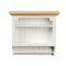 Dolls House White & Oak Wall Shelf Unit Modern Miniature Kitchen Furniture 1:12