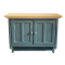 Dolls House Blue & Oak Wall Cabinet Modern Miniature Kitchen Furniture 1:12