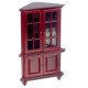 Dolls House Mahogany Corner China Cabinet Miniature Living Dining Room Furniture