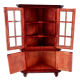 Dolls House Mahogany Corner China Cabinet Miniature Living Dining Room Furniture