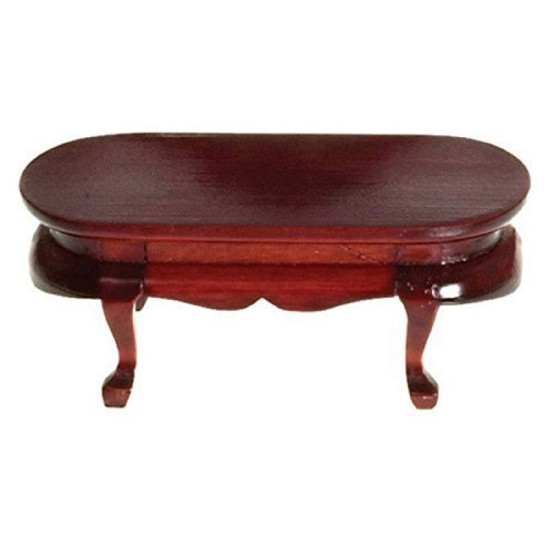 Dolls House Oval Mahogany Coffee Table Victorian Living Room Furniture