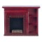 Dolls House Mahogany Fireplace with Display Shelves Miniature 1:12 Furniture 