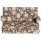 Dolls House Brown Floral Loveseat Modern Sofa Miniature Living Room Furniture