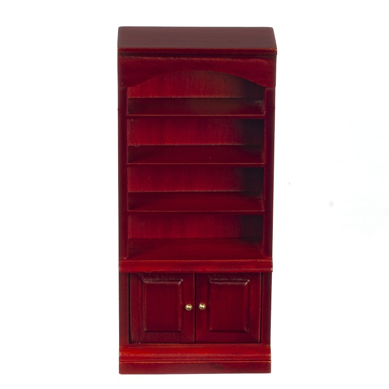 Dolls House Mahogany Bathroom Cupboard Shelf Unit Bookcase 1:12 Furniture 
