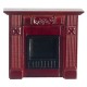 Dolls House Miniature 1:12 Furniture Mahogany Small Victorian Bedroom Fireplace