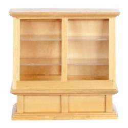 Dolls House Light Oak Display Cabinet Miniature Shop Furniture Store Fitting