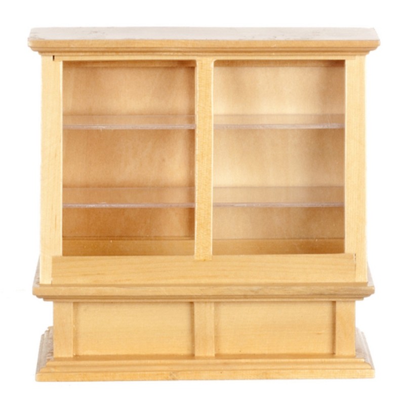 Dolls House Light Oak Display Cabinet Miniature Shop Furniture Store Fitting