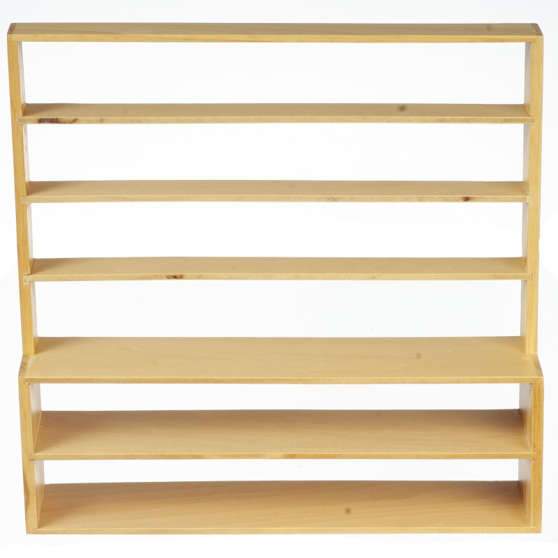 Dolls House Large Oak Shop Fitting Shelf Display Unit Miniature Wood Furniture