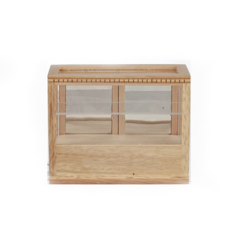 Dolls House Light Oak Shop Fittings Display Case Store Counter 1:12 Furniture