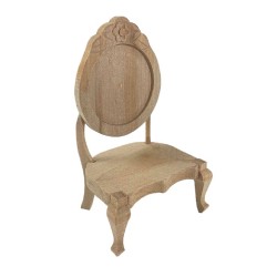 Dolls House Bare Wood Victorian Side Chair Miniature Dining Room Furniture 1:12 Dolls House Bare Wood Victorian Side Chair Miniature Dining Room Furniture 1:12