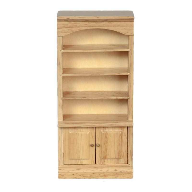 Dolls House Light Oak Bathroom Cupboard Shelf Unit Bookcase 1:12 Furniture 