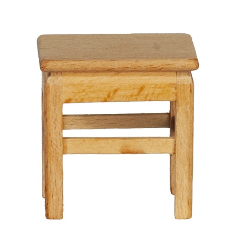 Dolls House Bare Wood Breakfast Bar Low Stool Miniature Kitchen Cafe Furniture