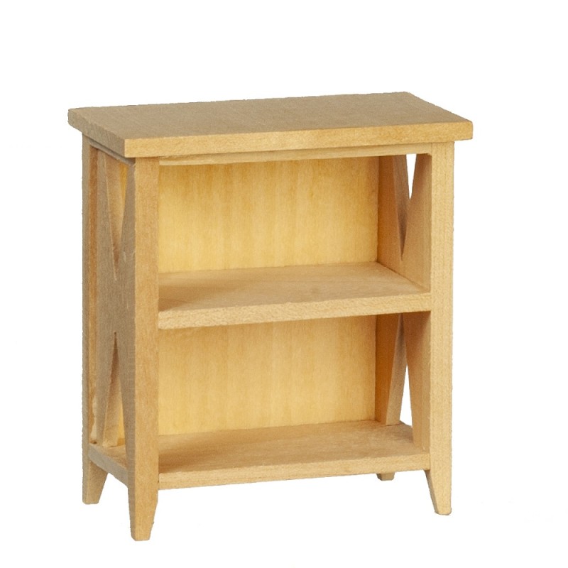 Dolls House Bare Wood Shelf Unit Small Bookcase Miniature Living Room Furniture