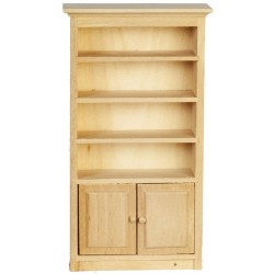 Dolls House Bare Wood Traditional Bookshelf Unfinished Miniature Furniture 1:12