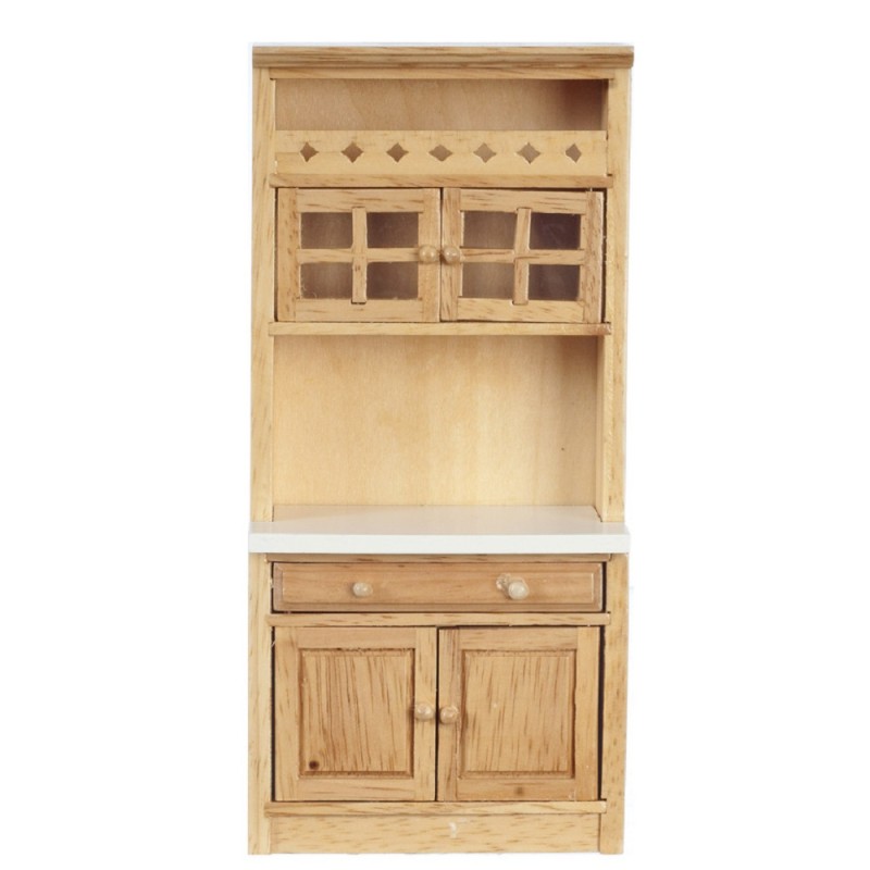 Dolls House Shelf Cabinet Unit Light Oak Miniature Fitted  Kitchen Furniture