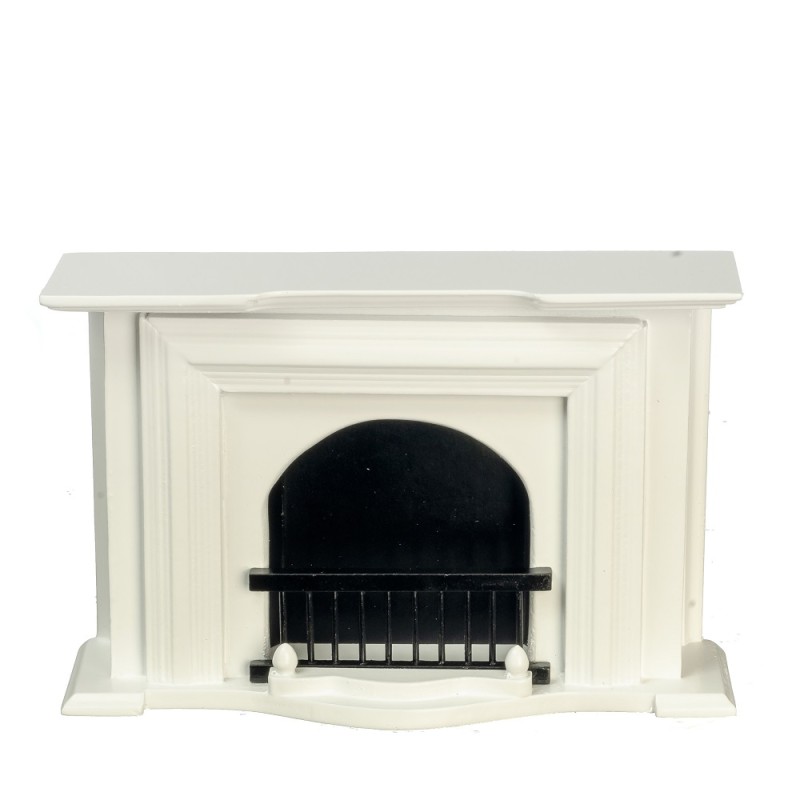 Dolls House Miniature 1:12 Scale Furniture White Wooden Fireplace