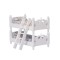 Dolls House White Wooden Bunk Beds Miniature 1:12 Bedroom Furniture