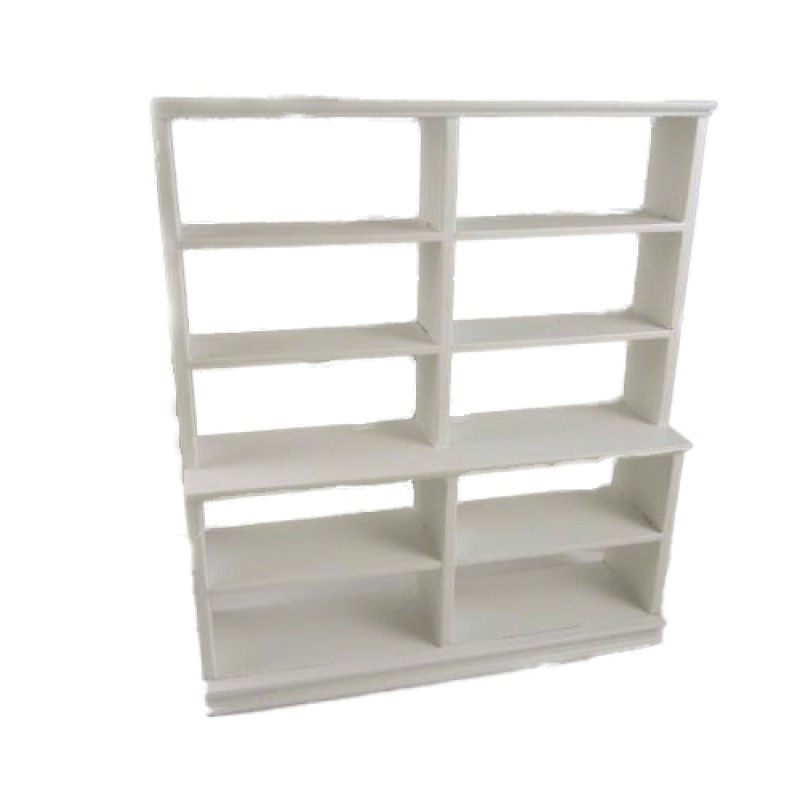 Dolls House White Shelf Unit Large Shop Fitting Miniature 1:12 Store Furniture