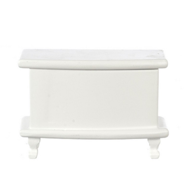 Dolls House White Queen Ann Toy Box Wedding Chest Ottoman Miniature Furniture