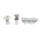 Dolls House Blue Floral Bathroom Suite Porcelain Miniature Furniture Set 1:12 Dolls House Blue Floral Bathroom Suite Porcelain Miniature Furniture Set 1:12