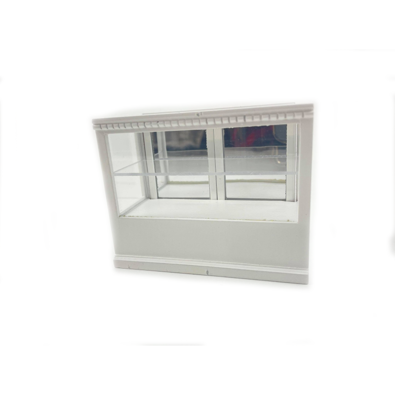 Dolls House White Wood Shop Fittings Display Case Store Counter 1:12 Furniture