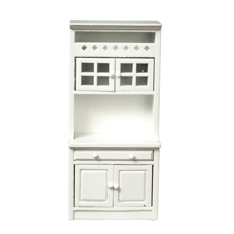 Dolls House Shelf Unit Cabinet Plain White Fitted Kitchen Furniture 1:12 Scale