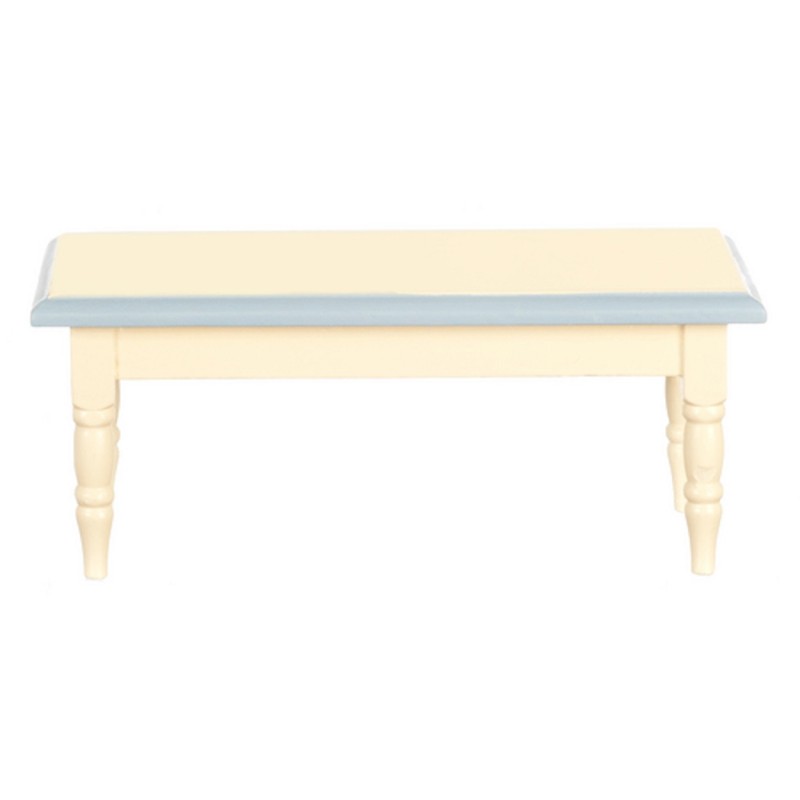 Dolls House Blue Cream Table Shabby Chic Miniature Dining Room Furniture