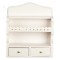 Dolls House White Wall Shelf Unit & Drawers Miniature Kitchen Shelves Furniture