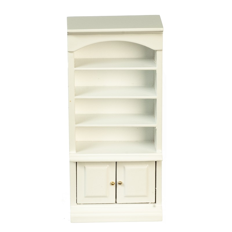 Dolls House White Bathroom Cupboard Shelf Unit Bookcase 1:12 Miniature Furniture