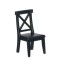 Dolls House Black Cross Buck Side Chair Miniature 1:12 Dining Room Furniture