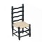 Dolls House Black Ladderback Side Chair Miniature Kitchen Dining Room Furniture