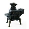 Dolls House Black Wood Stove Cooker Miniature Old Fashioned Kitchen Furniture 