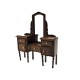 Dolls House Walnut Vanity Dressing Table Miniature Bedroom Furniture