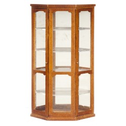 Dolls House Mirrored China Curio Cabinet Dining Room Shop Display Furniture