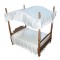 Dolls House Walnut Double 4 Poster Canopy Bed Miniature 1:12 Bedroom Furniture
