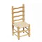 Dolls House Light Oak Ladderback Side Chair Miniature Kitchen Dining Furniture