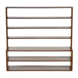 Dolls House Walnut Wood Large Shop Fitting Shelf Unit Miniature Furniture