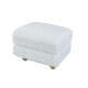 Dolls House White Velour Pouffe Ottoman Footstool Modern Living Room Furniture