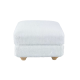 Dolls House White Velour Pouffe Ottoman Footstool Modern Living Room Furniture