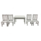 Dolls House White Table & Chairs Miniature Kitchen Dining Room Furniture Set