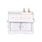 Dolls House White Wood Sink Unit with Towel Rail Miniature Kitchen Furniture