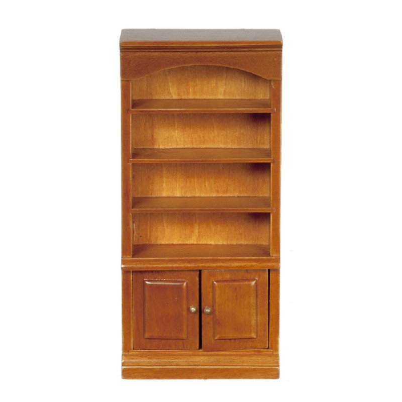 Dolls House Walnut Bathroom Cupboard Shelf Unit Bookcase 1:12 Scale Furniture 