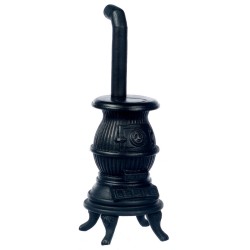 Dolls House Potbellied Parlour Wood Burning Stove Pot Belly Miniature Furniture 