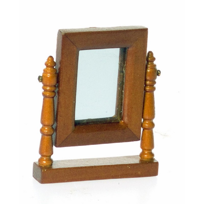 Dolls House Miniature Bedroom Accessory Lincoln Walnut Dresser Mirror